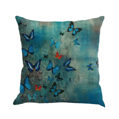 Style Loft Collection Butterfly Art Linen Pillow Cover