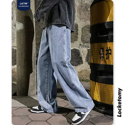 Style Loft Collection Like It Or Love It Loose Fit Denim Wide-Leg Pants