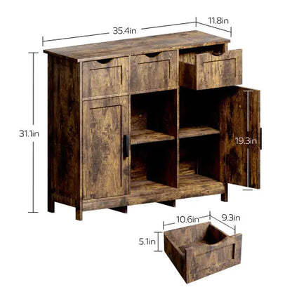 Style Loft Collection Wooden Accent Storage Cabinet