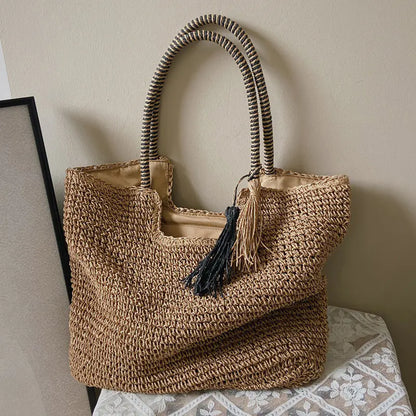 Style Loft Collection Woven Outer Banks Tote Shoulder Bag