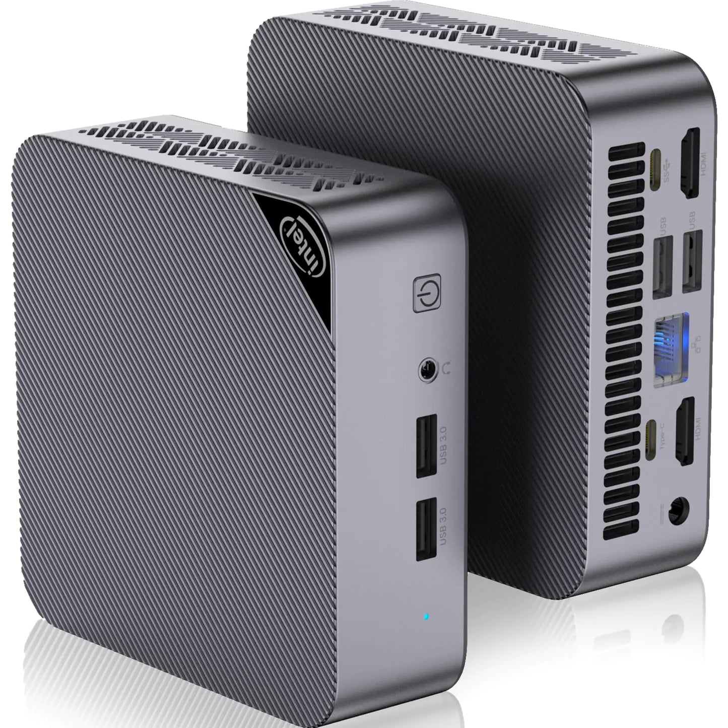 Style Loft Collection Mini Pc Desktop Computers-Intel 12th N100 (3.40 GHz)16GB DDR4 500GB SSD Micro Pc4K Three-Monitor Display with 4 USB/2 Type-C/2 HD/BT/LAN/WiFi 5 Gigabit Ethernet Computer Tower for Home/Office/Gaming