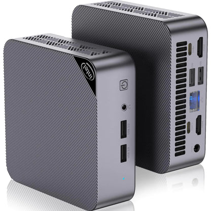 Style Loft Collection Mini Pc Desktop Computers-Intel 12th N100 (3.40 GHz)16GB DDR4 500GB SSD Micro Pc4K Three-Monitor Display with 4 USB/2 Type-C/2 HD/BT/LAN/WiFi 5 Gigabit Ethernet Computer Tower for Home/Office/Gaming