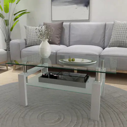 Style Loft Collection Elegant Glass Coffee Table