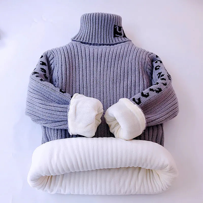 Style Loft Collection BabyStyle Cuvette Cashmere and Velvet Leopard Sweater