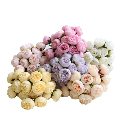 Style Loft Collection 27-Piece Silk Tea Rose Bouquet