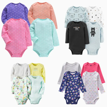 Style Loft Collection BabyStyle Lune Rosee 4-Pack Long Sleeve Infant Bodysuits