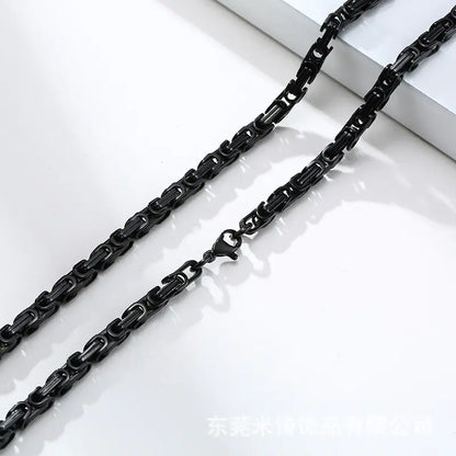 Style Loft Collection Handcrafted 304 Stainless Steel Byzantine Chain