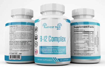 Style Loft Collection B-12 Complex Vitamin Supplement for Increased Energy, Muscles, and Nerve Health