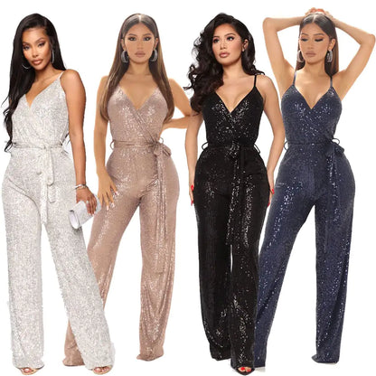 Style Loft Collection Ultimatum Sequined Backless Jumpsuit