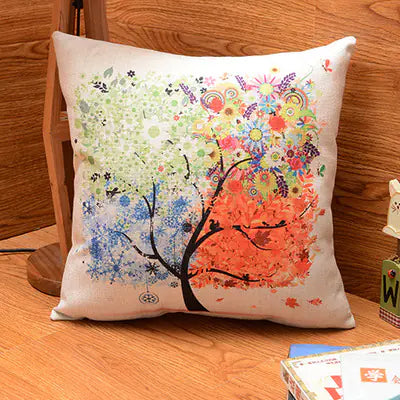 Style Loft Collection Artistic Floral Cotton Linen Pillow Cushion