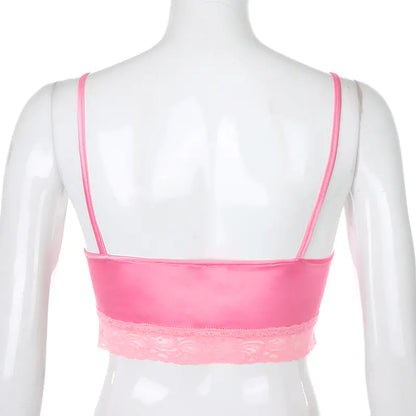 Style Loft Collection Satin Ribbon Crop Top Cami
