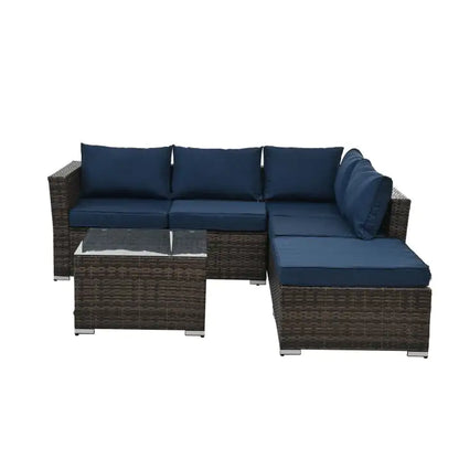 Style Loft Collection All-Weather Wicker Patio Set with Glass Table