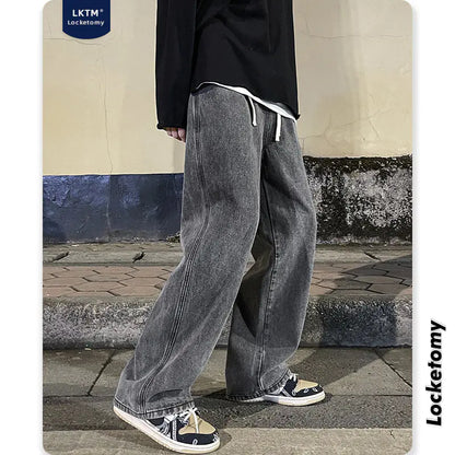 Style Loft Collection Like It Or Love It Loose Fit Denim Wide-Leg Pants