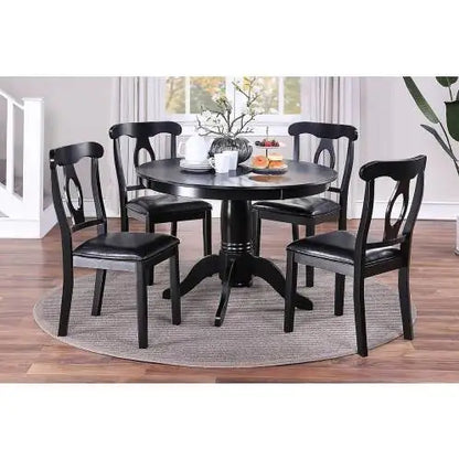 (.24) Style Loft Collection Classic Round 5pc Dining Set