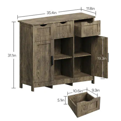 Style Loft Collection Vintage Accent Storage Cabinets