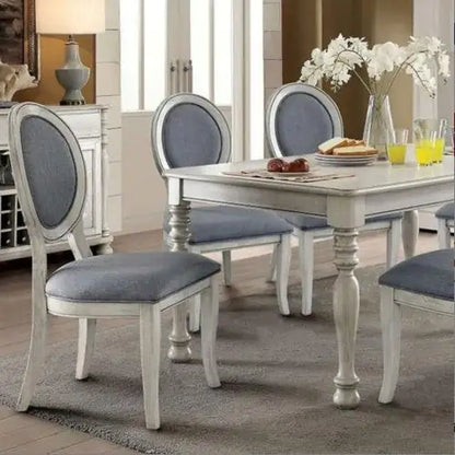 Style Loft Collection Antique White and Grey Side Chairs Set Of 2