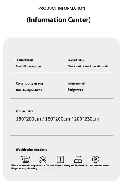 Style Loft Collection Ice Silk Summer Blanket