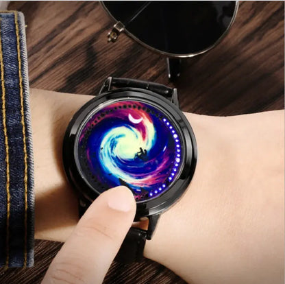 Style Loft Collection Waterproof Leather LED Touch Screen Couples Watch