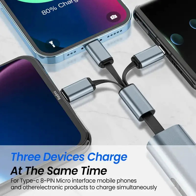 Style Loft Collection DigitalLoft FlexiCharge 3-in-1 Telescopic Cable