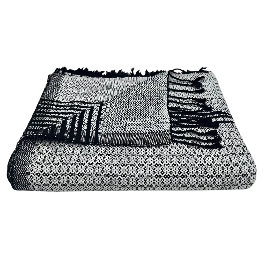 Style Loft Collection Silver Cambodia Tapestry Throw Blankets