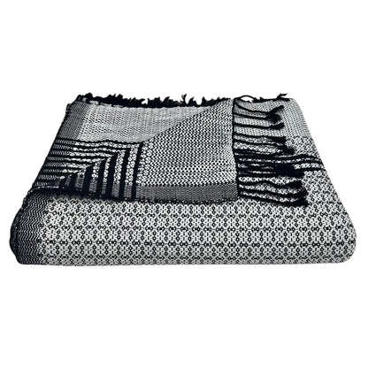Style Loft Collection Silver Cambodia Tapestry Throw Blankets