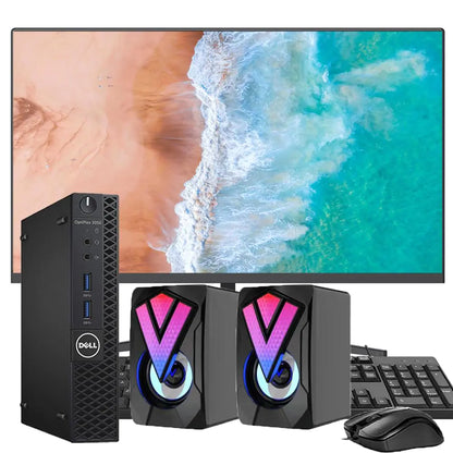 Style Loft Collection x Dell OptiPlex 3050 Micro Desktop Computer Tiny Desktop with 24" FHD Monitor Intel Core i5-6500T 16GB DDR4 RAM 256GB SSD PC Speakers WiFi Windows 10 Pro (Renewed)