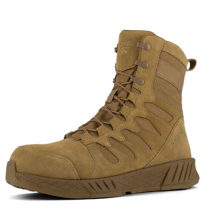 Style Loft Collection x Reebok Floatride Energy Safety Toe 8in Tactical Side Zipper Military Boots, (Size Men 9 US / Women 10.5 US)