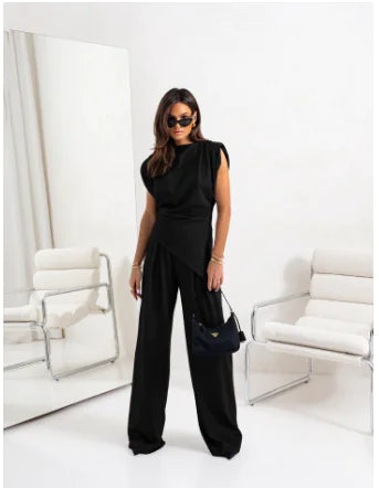 Style Loft Collection Two Piece Ensemble with Wide-Leg Pants