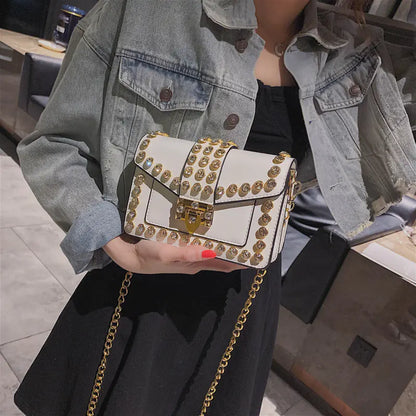 Style Loft Collection Zeeky Rhinestone Chain Shoulder Bag