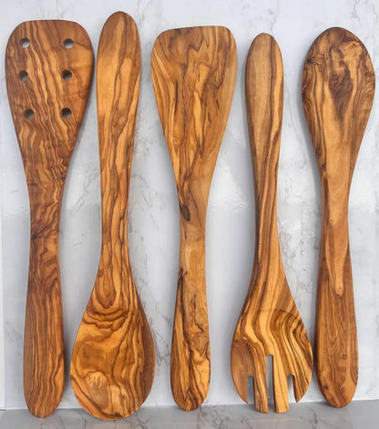 Style Loft Collection 5 Piece Olive Wood Kitchen Servers Set