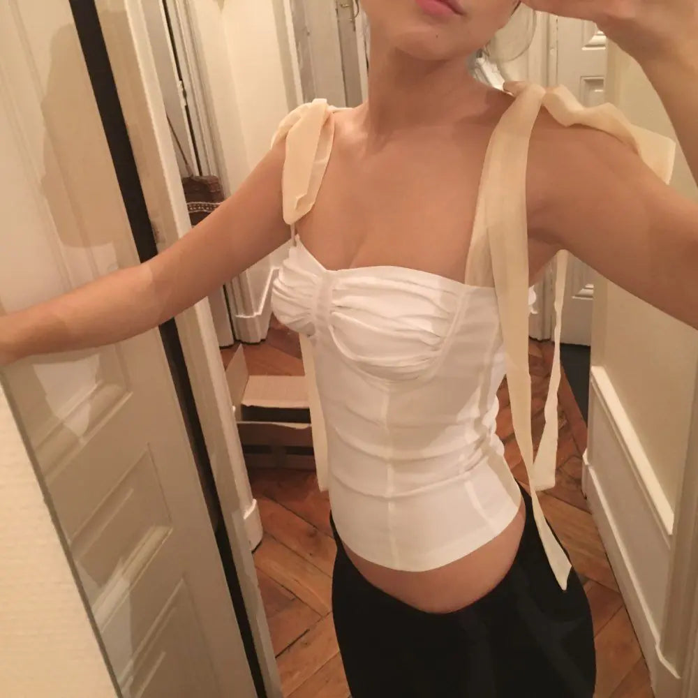 Style Loft Collection Top of My Game Vintage Strapped Crop Top