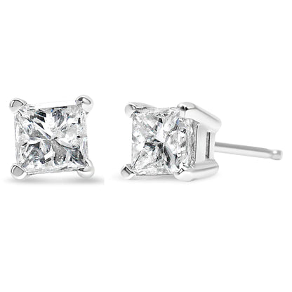 Style Loft Collection Princess-Cut Diamond Petite 14k White Gold 1/5 Ctw Stud Earrings (I-J, I2-I3)