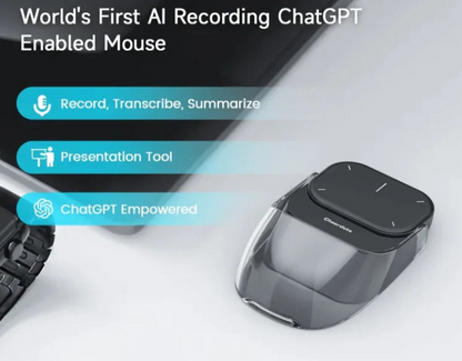 Style Loft Collection CyberStyle Wireless Charging Smart AI Mouse with Recording