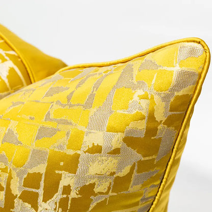 Style Loft Collection Golden Geometric Square Pillowcase