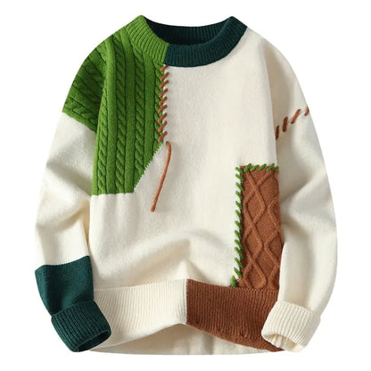 Style Loft Collection Epic Story In The Making Patchwork Sweater