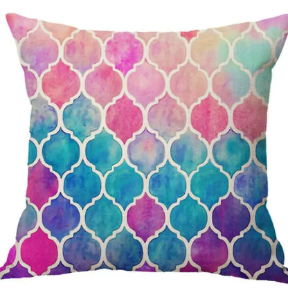 Style Loft Collection Cotton-Linen Abstract Geometric Cushion Cover