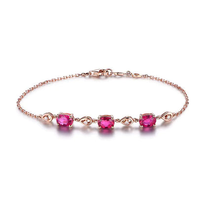 Style Loft Collection Simulated Red Tourmaline Bracelet