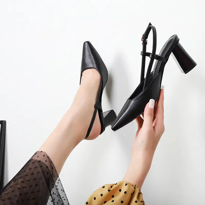 Style Loft Collection Classic Strapped Buckle Block Heels