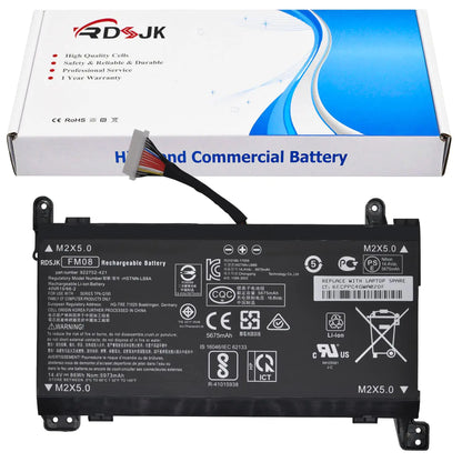 Style Loft Collection FM08 Laptop Battery for HP Omen 17-AN008CA 17-AN013TX 17-AN014TX 17-AN014NG 17-AN020CA 17-AN030CA 17-AN124CL HSTNN-LB8B 922752-421 922753-421 922976-855 922977-855 16-Pin Connector 14.4V 86Wh/5973mAh