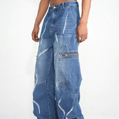 Style Loft Collection Fort Dearborn Loose Fit Denim Cargos