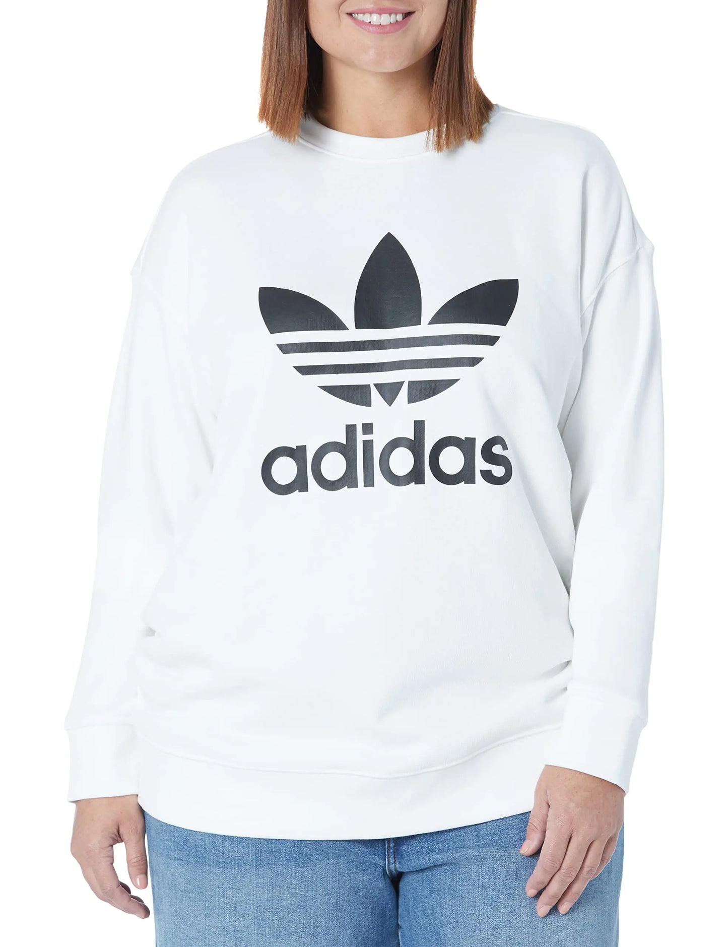Style Loft Collection x adidas Originals Trefoil Crew Sweatshirt White X-Large