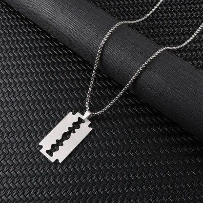 Style Loft Collection Titanium Steel Razor Blade Pendant Necklace