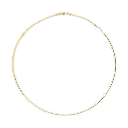 Style Loft Collection Unisex Solid 14K Gold 2.8mm Imperial Herringbone Chain Necklace