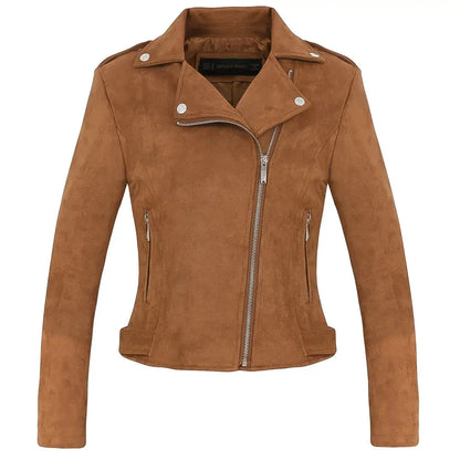 Style Loft Collection Dodge City Vegan Suede Asymmetrical Zipper Jacket