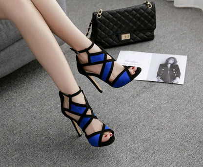 Style Loft Collection Colorful Suede Peep-Toe High Heels