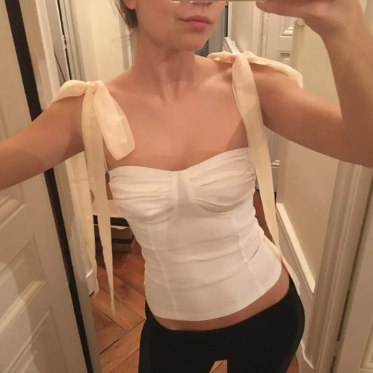 Style Loft Collection Top of My Game Vintage Strapped Crop Top