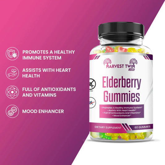 Style Loft Collection Elderberry Gummies for Immunity, Heart Health, and Mood Enhancement