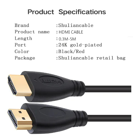 Style Loft Collection StyleTech 3 Feet Gold-Plated UltraClear 4K HDMI Cable
