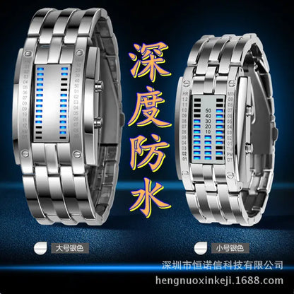 Style Loft Collection Waterproof LED Stainless Steel Couples Watch