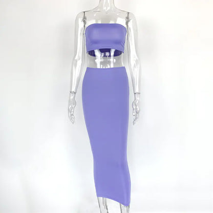 Style Loft Collection Signal Lookout Crop Top Two-Piece Set